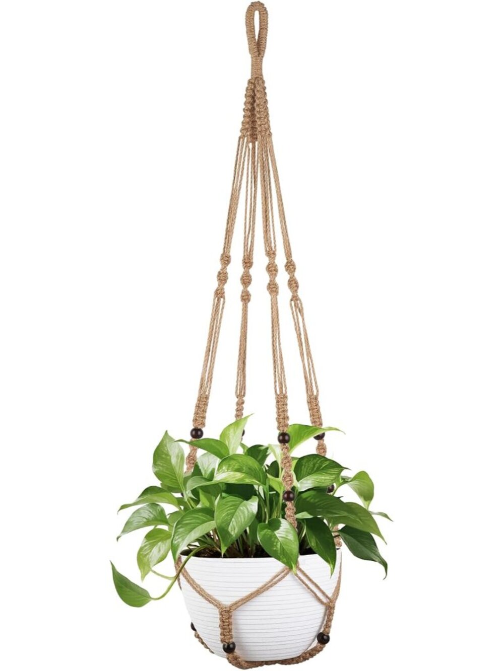 43 Inch Macrame Plant Hanger Indoor Hanging Planter Holder Brown 1Pc